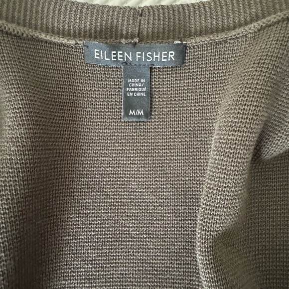 Eileen Fisher Angle Front Silk Blend Cardigan SZ M - Picture 3 of 7